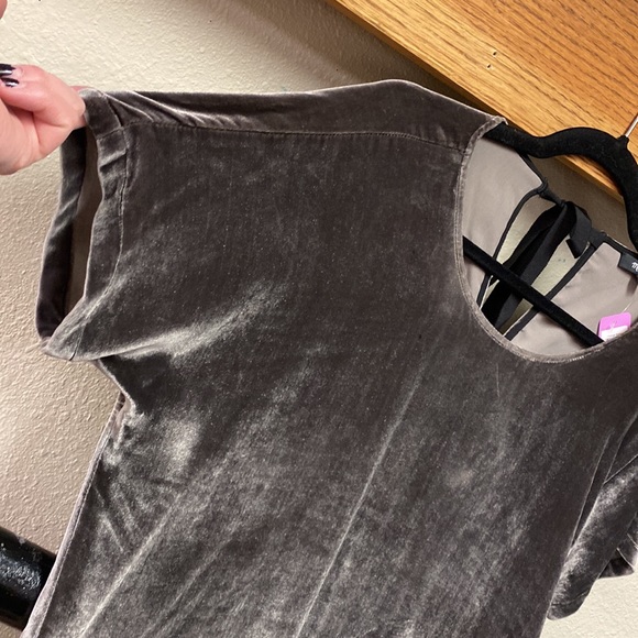 Madewell Velvet Bow-Back Tee Dress size XS - Picture 7 of 13